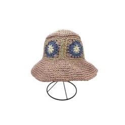 Chapeau Souple En Papier Avec Fleurs En Crochet Ajouré -Accessoires De Mode pdtimg 4948281hd
