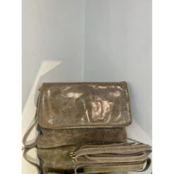 Pochette En Cuir Brillant Zippée Avec Un Rabat Aimanté -Accessoires De Mode pdtimg 4948718hd