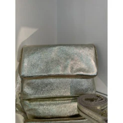 Pochette En Cuir Brillant Zippée Avec Un Rabat Aimanté -Accessoires De Mode pdtimg 4948726hd