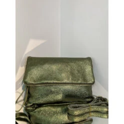 Pochette En Cuir Brillant Zippée Avec Un Rabat Aimanté -Accessoires De Mode pdtimg 4948728hd