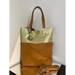 Sac Cabas Aimanté 100% En Cuir Grainé Et Cuir Irisé -Accessoires De Mode pdtimg 4948791hd