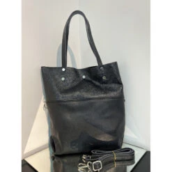 Sac Cabas Aimanté 100% En Cuir Grainé Et Cuir Irisé -Accessoires De Mode pdtimg 4948793hd