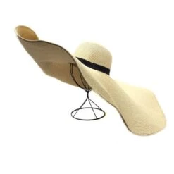 Chapeau De Soleil Floppy En Paille De Papier Avec Ruban -Accessoires De Mode pdtimg 4951699hd