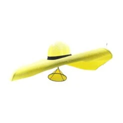 Chapeau De Soleil Floppy En Paille De Papier Avec Ruban -Accessoires De Mode pdtimg 4951708hd