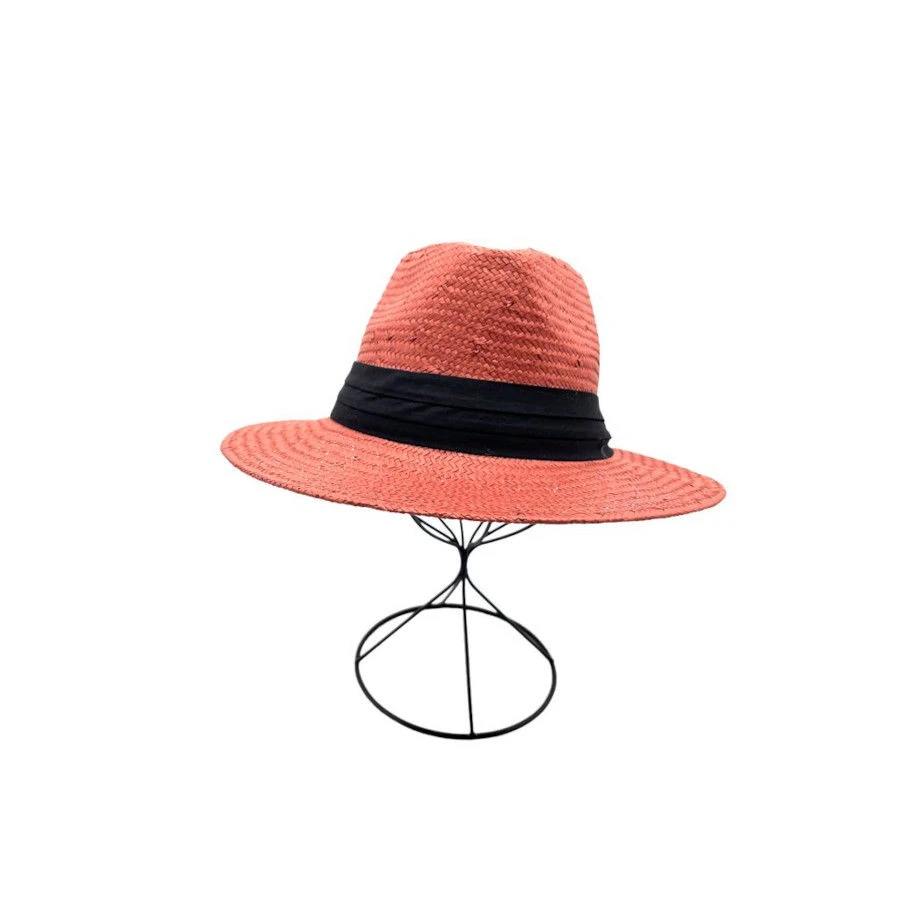 Chapeau Panama Tressage En Paille Avec Un Ruban Uni 4 Chapeau Panama Tressage En Paille Avec Un Ruban Uni – Image 2