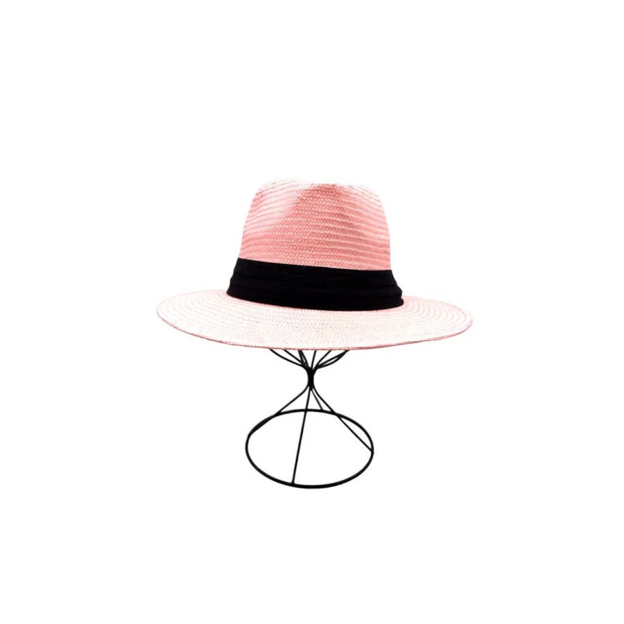 Chapeau Panama Tressage En Paille Avec Un Ruban Uni 8 Chapeau Panama Tressage En Paille Avec Un Ruban Uni – Image 6