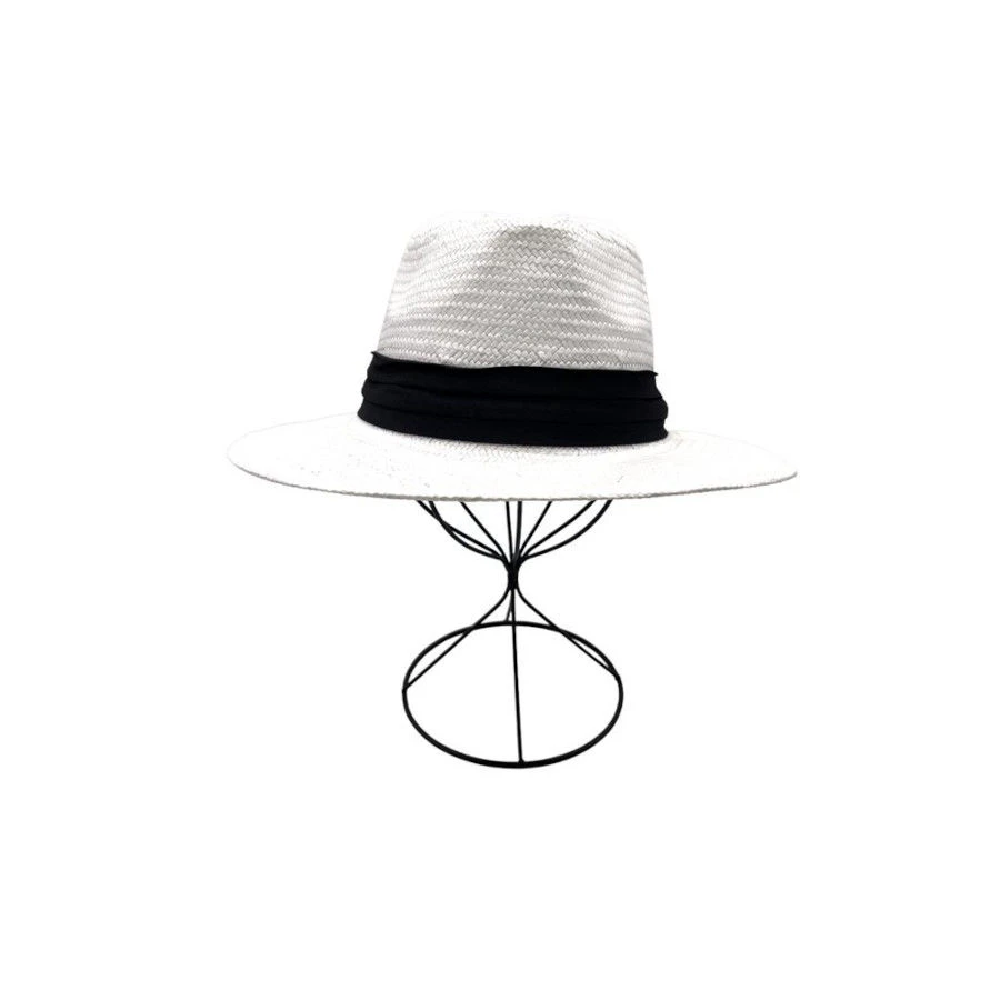 Chapeau Panama Tressage En Paille Avec Un Ruban Uni 12 Chapeau Panama Tressage En Paille Avec Un Ruban Uni – Image 10