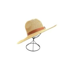 Chapeau De Papier Tressé à Large Bord Avec Lanière Simili -Accessoires De Mode pdtimg 4951836hd