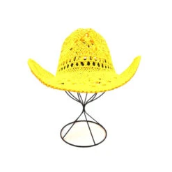 Chapeau Cowboy En Papier Joliment Tressé En Macramé -Accessoires De Mode pdtimg 4951850hd
