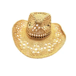 Chapeau Cowboy En Papier Joliment Tressé En Macramé -Accessoires De Mode pdtimg 4951854hd