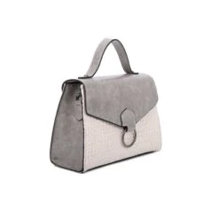 Sac à Main Bimatière Zippé Et Rabat Aimanté Avec Anneau -Accessoires De Mode pdtimg 4952272hd