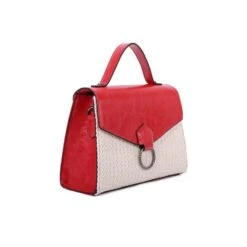 Sac à Main Bimatière Zippé Et Rabat Aimanté Avec Anneau -Accessoires De Mode pdtimg 4952276hd