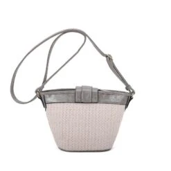 Sac Besace Porté Croisé Effet Bimatière Zippé Et Bride à Boucle Décor -Accessoires De Mode pdtimg 4952331hd