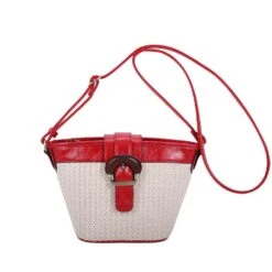 Sac Besace Porté Croisé Effet Bimatière Zippé Et Bride à Boucle Décor -Accessoires De Mode pdtimg 4952333hd