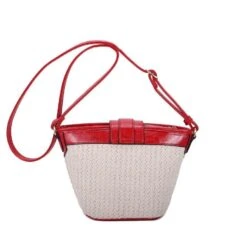 Sac Besace Porté Croisé Effet Bimatière Zippé Et Bride à Boucle Décor -Accessoires De Mode pdtimg 4952335hd