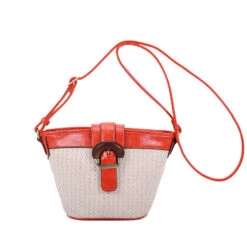 Sac Besace Porté Croisé Effet Bimatière Zippé Et Bride à Boucle Décor -Accessoires De Mode pdtimg 4952337hd