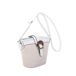 Sac Besace Porté Croisé Effet Bimatière Zippé Et Bride à Boucle Décor -Accessoires De Mode pdtimg 4952342hd