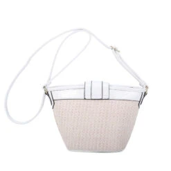 Sac Besace Porté Croisé Effet Bimatière Zippé Et Bride à Boucle Décor -Accessoires De Mode pdtimg 4952343hd