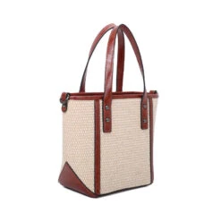 Sac Cabas Fermé Par Zip Avec Contours Et Poignées Faux Cuir -Accessoires De Mode pdtimg 4955089hd