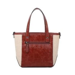Sac Cabas Fermé Par Zip Avec Contours Et Poignées Faux Cuir -Accessoires De Mode pdtimg 4955090hd