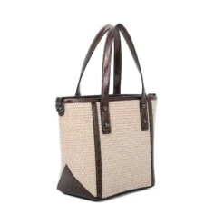 Sac Cabas Fermé Par Zip Avec Contours Et Poignées Faux Cuir -Accessoires De Mode pdtimg 4955095hd
