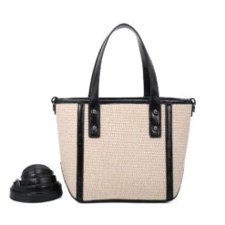 Sac Cabas Fermé Par Zip Avec Contours Et Poignées Faux Cuir -Accessoires De Mode pdtimg 4955096hd