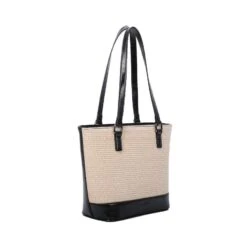 Sac Cabas Bimatière Tressé Et Synthétique En Imitation Cuir -Accessoires De Mode pdtimg 4955131hd