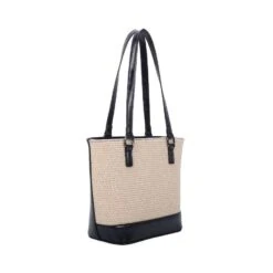 Sac Cabas Bimatière Tressé Et Synthétique En Imitation Cuir -Accessoires De Mode pdtimg 4955134hd