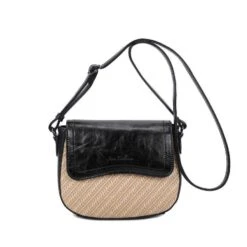 Sac Besace Bimatière Zippé Et Fermeture Rabat Magnétique -Accessoires De Mode pdtimg 4955959hd