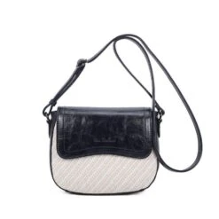 Sac Besace Bimatière Zippé Et Fermeture Rabat Magnétique -Accessoires De Mode pdtimg 4955962hd