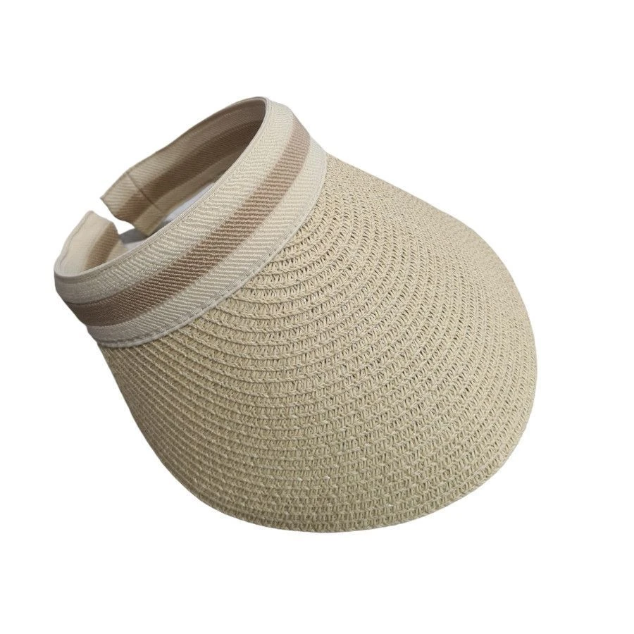 Casquette Visière En Fibre De Papier Avec Bande Contrastée 4 Casquette Visière En Fibre De Papier Avec Bande Contrastée – Image 2