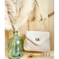 Sac à Bandoulière En Tissu Jean Aspect Délavé Matelassé -Accessoires De Mode pdtimg 4958708hd