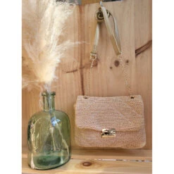 Sac Bandoulière En Raphia Matelassé à Détails Vagues -Accessoires De Mode pdtimg 4958738hd