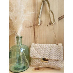 Sac Bandoulière En Raphia Matelassé à Détails Vagues -Accessoires De Mode pdtimg 4958739hd