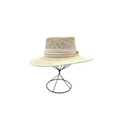 Chapeau De Soleil En Papier Relevé D’un Galon En Tissu -Accessoires De Mode pdtimg 4959861hd