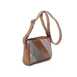 Sac Porté Travers Bimatière Habillé D’un Patchwork Tressé -Accessoires De Mode pdtimg 4960975hd