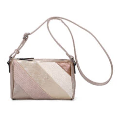 Sac Porté Travers Bimatière Habillé D’un Patchwork Tressé -Accessoires De Mode pdtimg 4960978hd