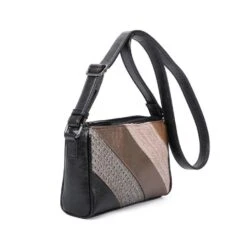 Sac Porté Travers Bimatière Habillé D’un Patchwork Tressé -Accessoires De Mode pdtimg 4960982hd