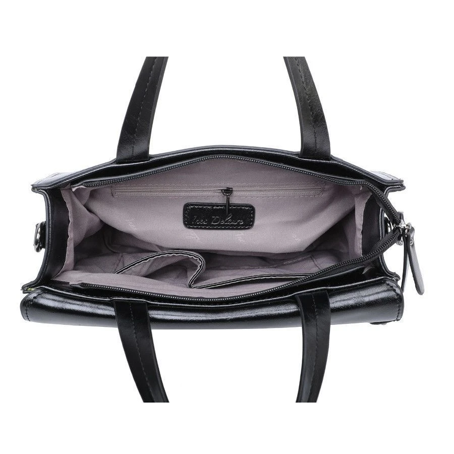 Grand Sac Cabas En Simili Cuir Avec Une Face Avant Tissé 7 Grand Sac Cabas En Simili Cuir Avec Une Face Avant Tissé – Image 5