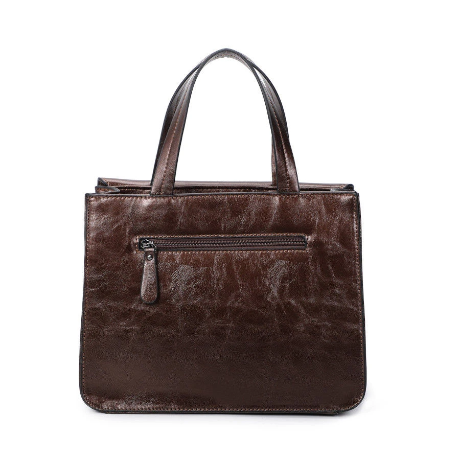 Grand Sac Cabas En Simili Cuir Avec Une Face Avant Tissé 10 Grand Sac Cabas En Simili Cuir Avec Une Face Avant Tissé – Image 8