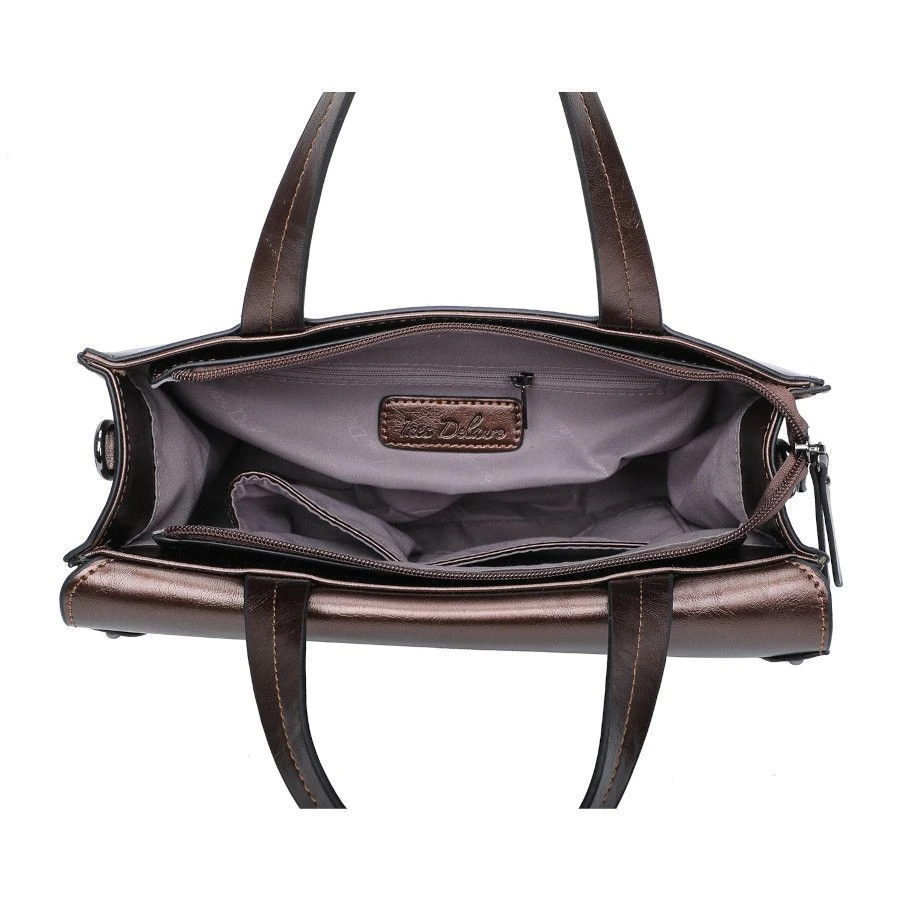 Grand Sac Cabas En Simili Cuir Avec Une Face Avant Tissé 11 Grand Sac Cabas En Simili Cuir Avec Une Face Avant Tissé – Image 9