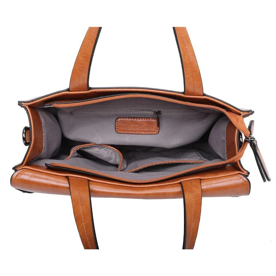 Grand Sac Cabas En Simili Cuir Avec Une Face Avant Tissé 19 Grand Sac Cabas En Simili Cuir Avec Une Face Avant Tissé – Image 17