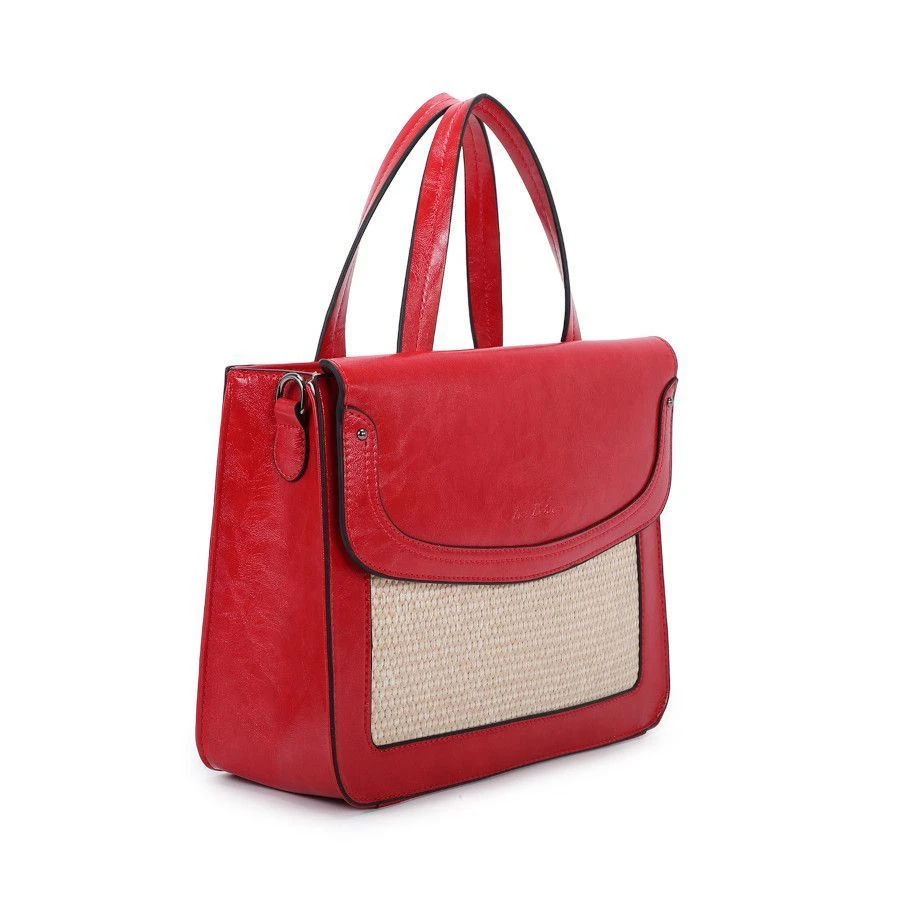 Grand Sac Cabas En Simili Cuir Avec Une Face Avant Tissé 21 Grand Sac Cabas En Simili Cuir Avec Une Face Avant Tissé – Image 19