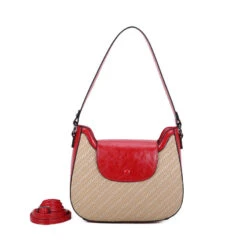 Sac Porté épaule Bimatière à Zip Et Rabat Fermeture Aimant -Accessoires De Mode pdtimg 4961673hd