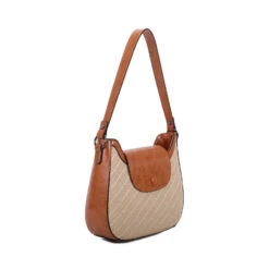 Sac Porté épaule Bimatière à Zip Et Rabat Fermeture Aimant -Accessoires De Mode pdtimg 4961677hd