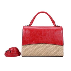 Sac à Main Bimatière Zippé Avec Rabat Aimant Et Poignée -Accessoires De Mode pdtimg 4961729hd