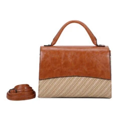 Sac à Main Bimatière Zippé Avec Rabat Aimant Et Poignée -Accessoires De Mode pdtimg 4961733hd