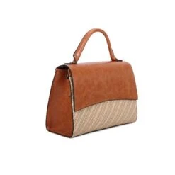 Sac à Main Bimatière Zippé Avec Rabat Aimant Et Poignée -Accessoires De Mode pdtimg 4961734hd