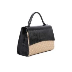 Sac à Main Bimatière Zippé Avec Rabat Aimant Et Poignée -Accessoires De Mode pdtimg 4961737hd