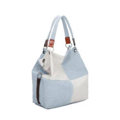Sac Cabas En Toile Avec Motif Color Block Carré Sur L'avant -Accessoires De Mode pdtimg 4964215hd
